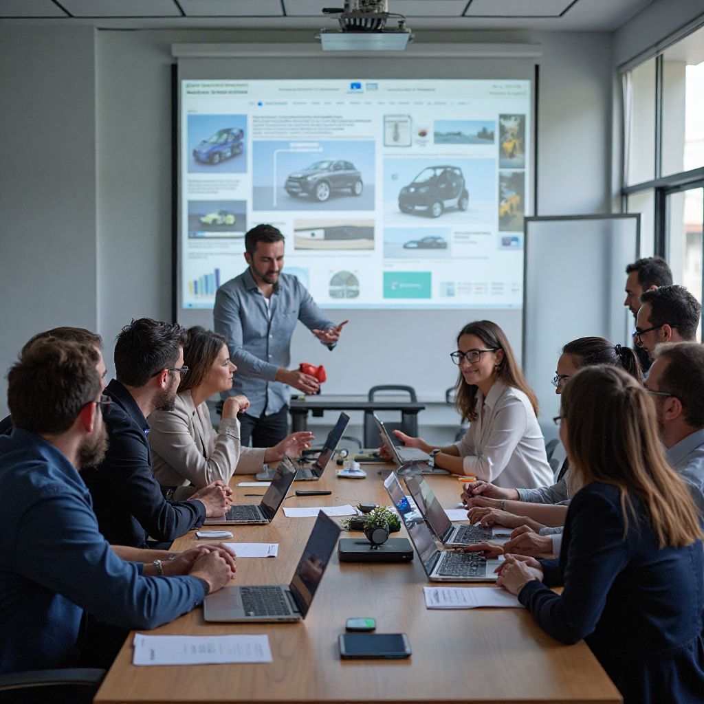 Equipo de ElectroAuto en reunión